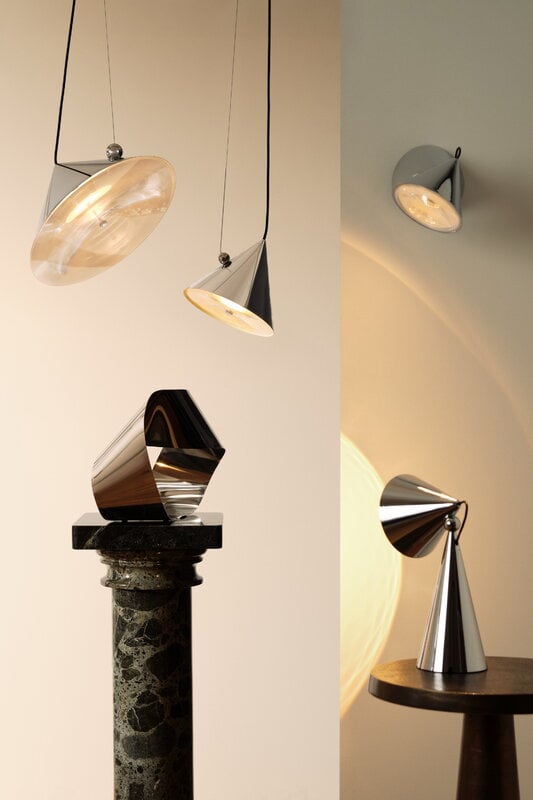 Tom Dixon Pose pendant lamp, 25 cm, silver, decoration image