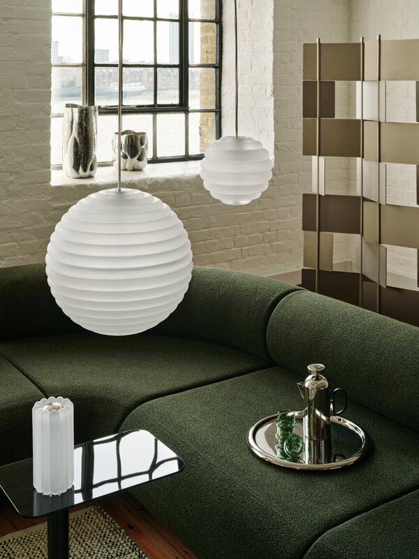 Tom Dixon Press Sphere LED lampadario, 2700K, satinato, immagine decorativa
