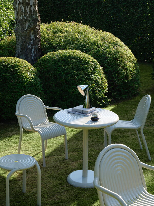 Tom Dixon Groove small round table, putty, decoration image