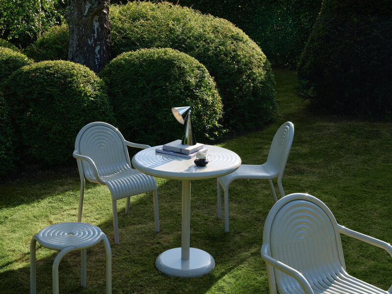 Tom Dixon Groove small round table, putty, decoration image