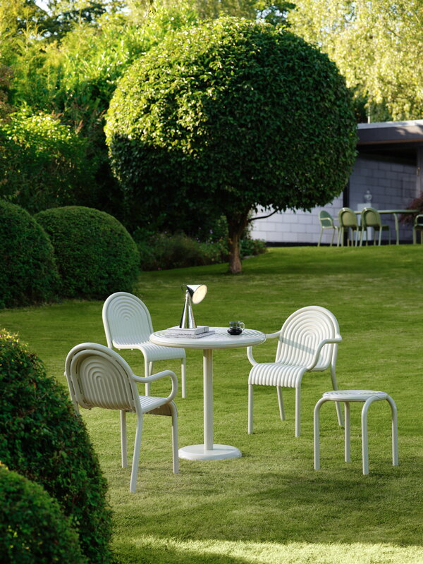 Tom Dixon Groove small round table, putty, decoration image