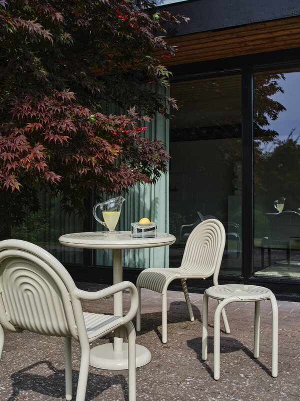 Tom Dixon Groove small round table, putty, decoration image