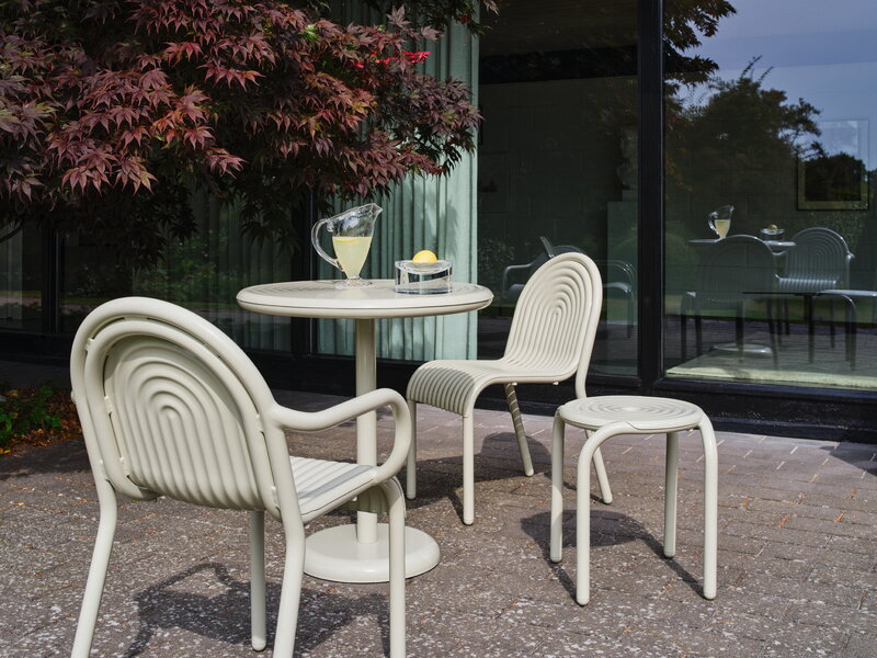 Tom Dixon Groove small round table, putty, decoration image