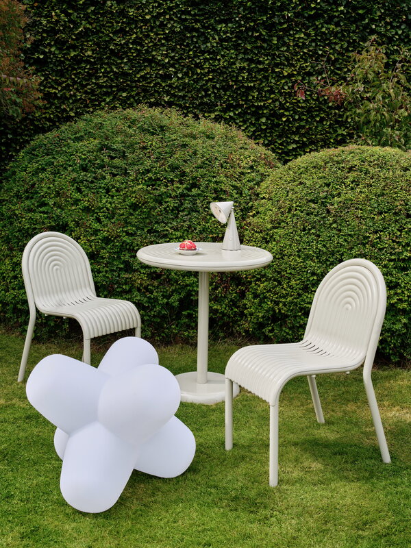 Tom Dixon Groove small round table, putty, decoration image