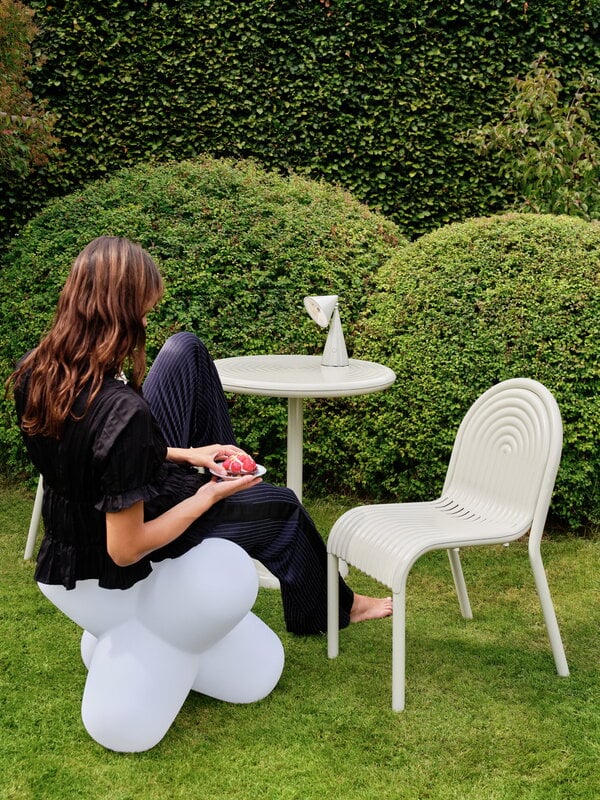 Tom Dixon Groove small round table, putty, decoration image