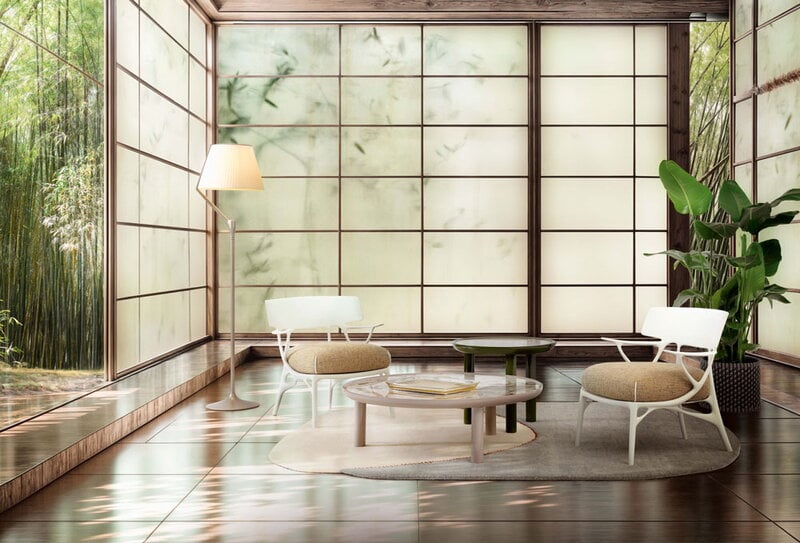 Kartell Angelo Stone floor lamp, champagne, decoration image