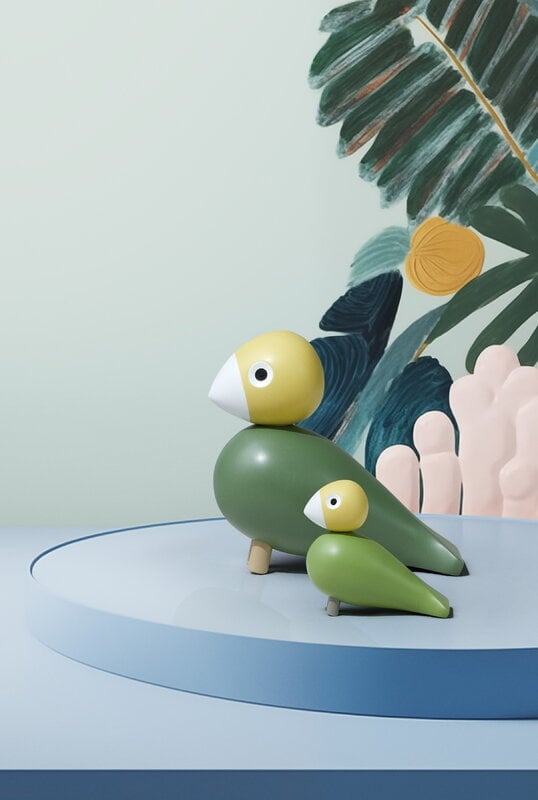 Kay Bojesen Denmark Songbird Liv & Lykke, green, decoration image