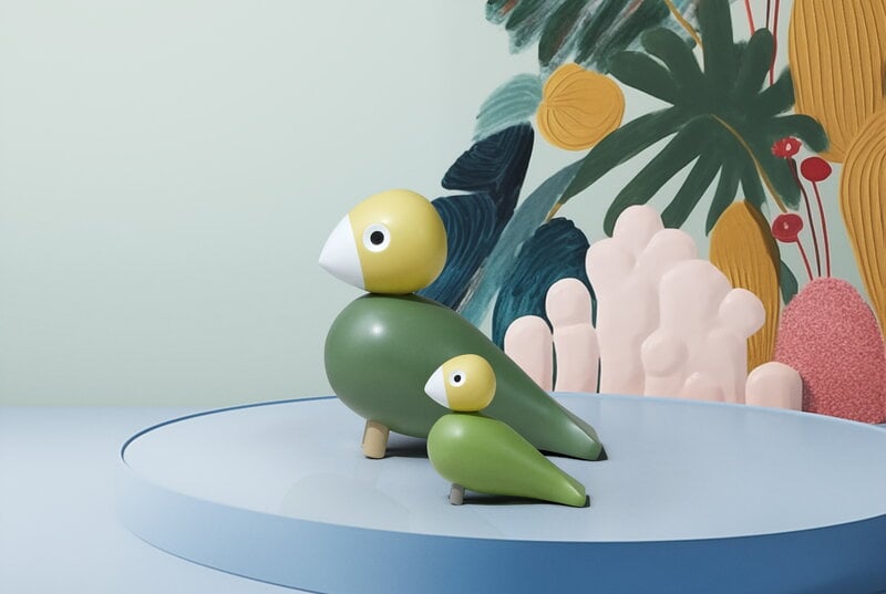 Kay Bojesen Denmark Songbird Liv & Lykke, green, decoration image