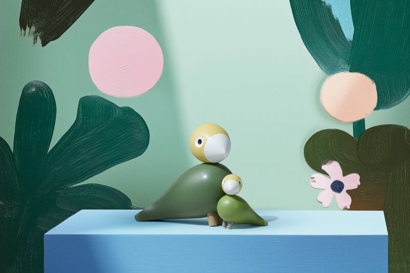 Kay Bojesen Denmark Songbird Liv & Lykke, green, decoration image