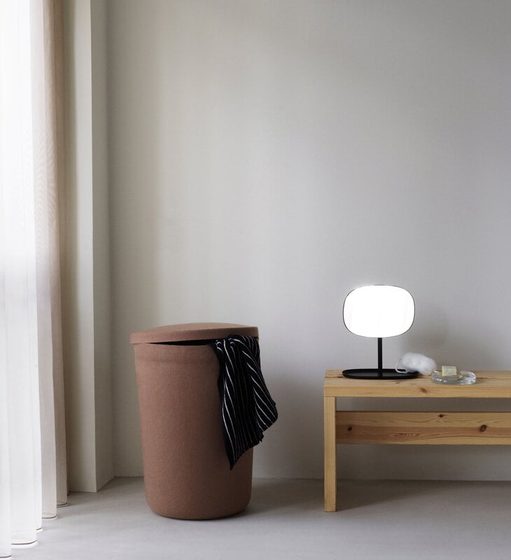 Normann Copenhagen Hide laundry basket, brown, decoration image