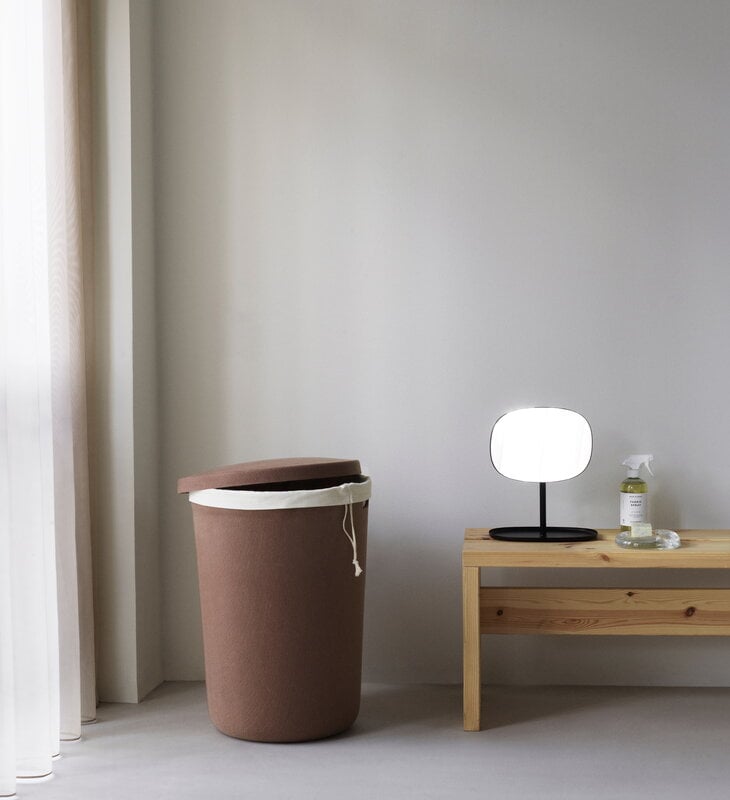 Normann Copenhagen Hide laundry basket, brown, decoration image