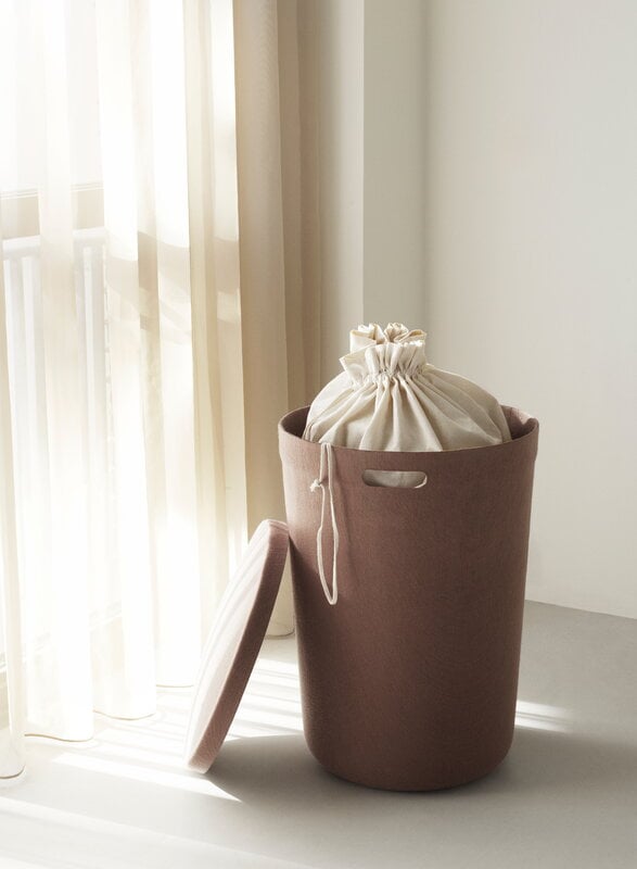 Normann Copenhagen Hide laundry basket, brown, decoration image