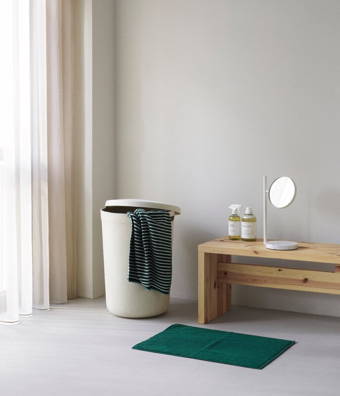 Normann Copenhagen Hide laundry basket, cream, view 8