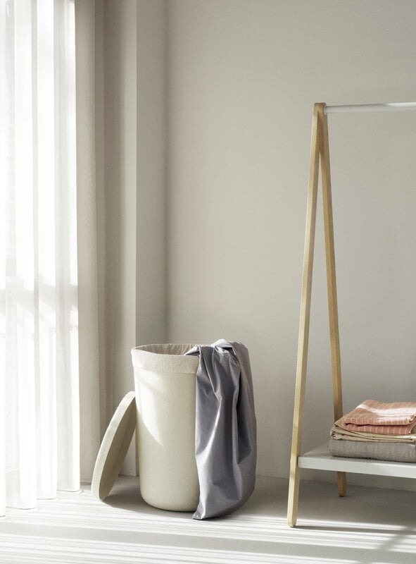 Normann Copenhagen Hide laundry basket cotton liner, off-white, decoration image