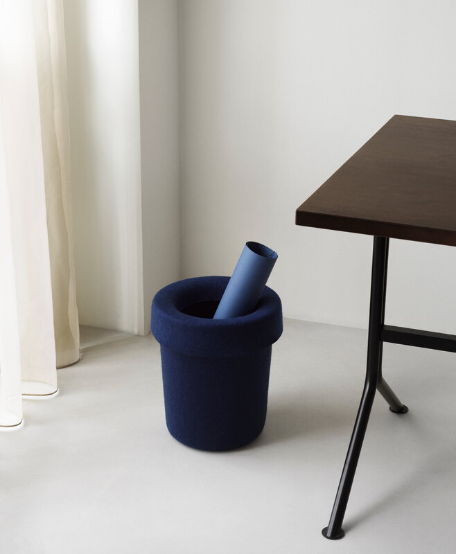 Normann Copenhagen Hide office bin, dark blue, decoration image