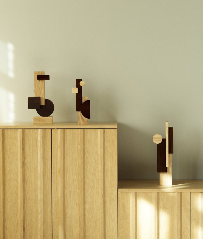 Normann Copenhagen Join sculpture, large, ash - carbonized ash, decoration image