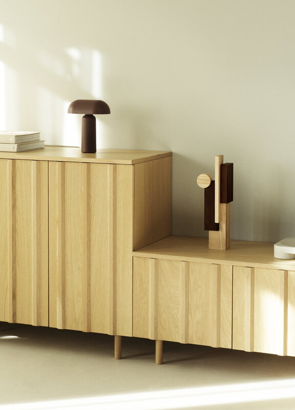 Normann Copenhagen Join sculpture, large, ash - carbonized ash, decoration image