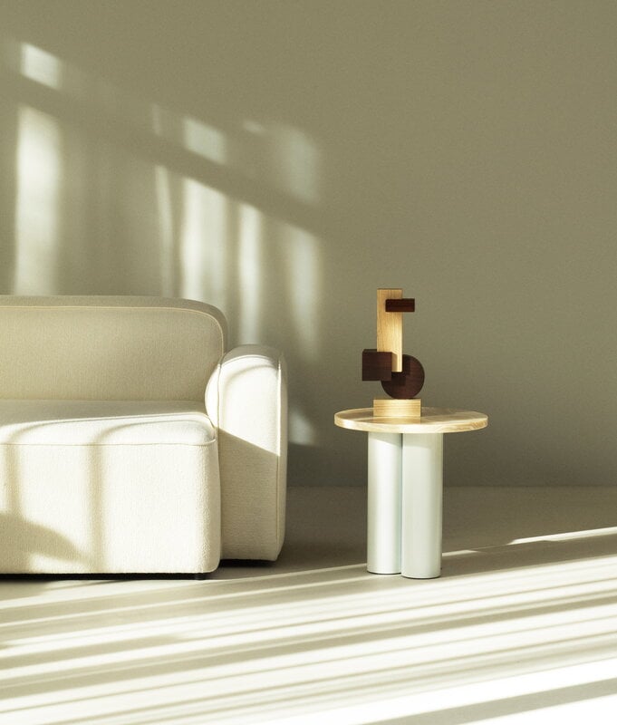 Normann Copenhagen Join veistos, keskikokoinen, saarni - hiiltynyt saarni, näkymä 2