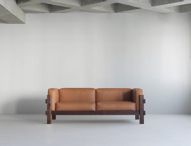 Normann Copenhagen Kube Sofa, 3-Sitzer, Kiefer - Remix 133 grau, dekorationsbild