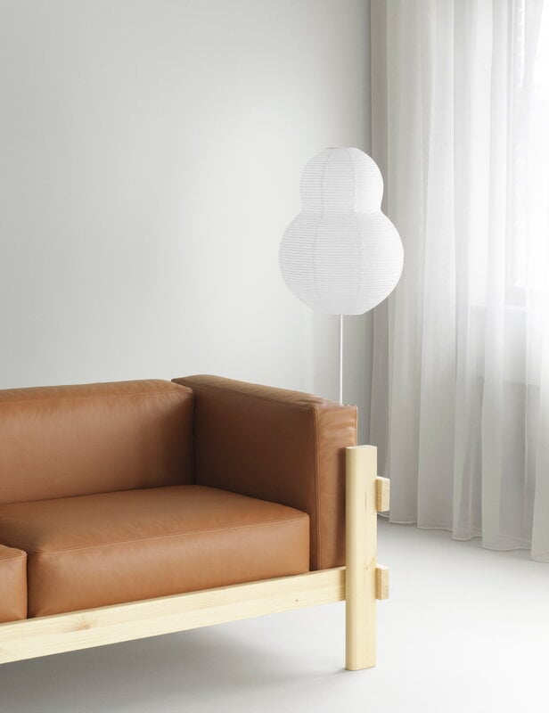 Normann Copenhagen Kube Sofa, 3-Sitzer, Kiefer - Remix 133 grau, dekorationsbild