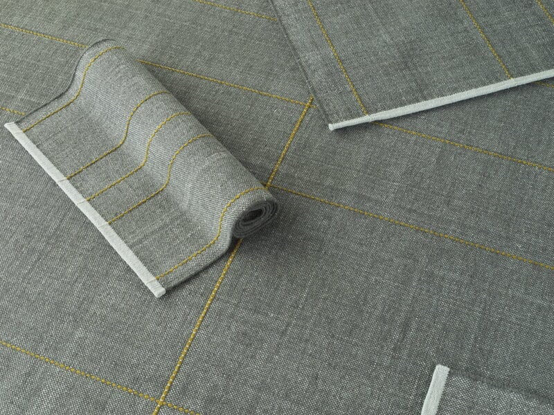 Normann Copenhagen Seam matto, 80 x 250 cm, sininen, sisustuskuva