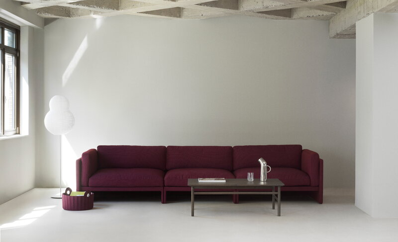 Normann Copenhagen Softy modulares Sofa, 3-Sitzer, Hallingdal 110 hellgrau, dekorationsbild
