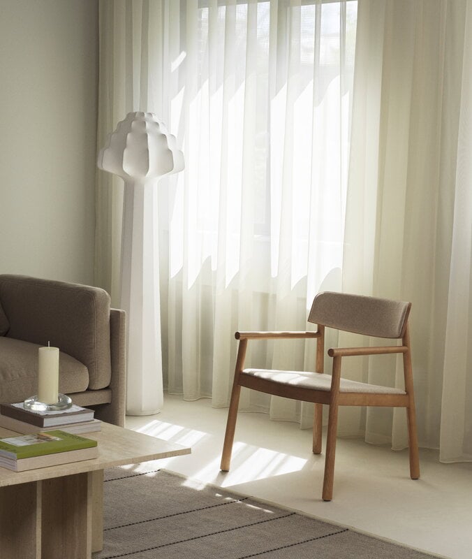 Normann Copenhagen Fauteuil lounge Timb, tan - Hallingdal 220 beige, image décorative