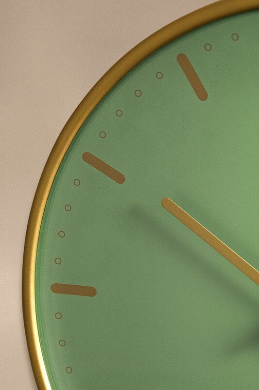 Arne Jacobsen AJ City Hall wall clock, 21 cm, green, decoration image