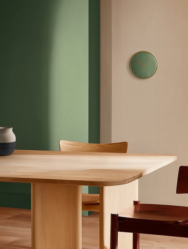 Arne Jacobsen AJ City Hall wall clock, 21 cm, green, decoration image