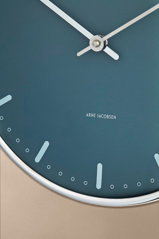 Arne Jacobsen AJ City Hall wall clock, 29 cm, blue, decoration image