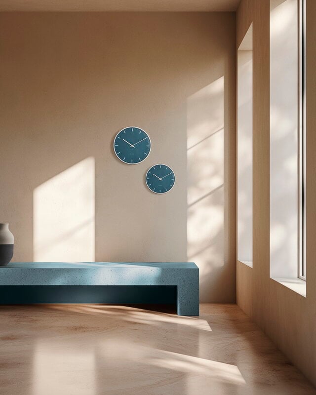 Arne Jacobsen AJ City Hall wall clock, 29 cm, blue, decoration image