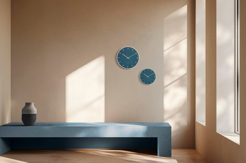 Arne Jacobsen AJ City Hall wall clock, 29 cm, blue, decoration image