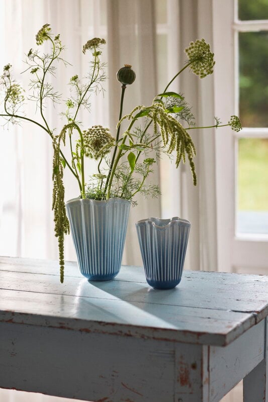 Kähler Hammershøi Unfold vase, 20,5 cm, bleu, image décorative