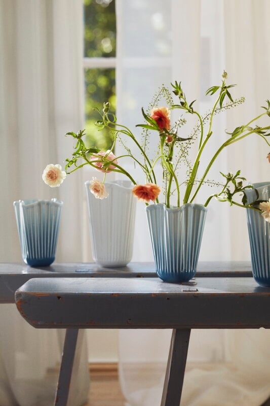 Kähler Hammershøi Unfold vase, 20,5 cm, bleu, image décorative