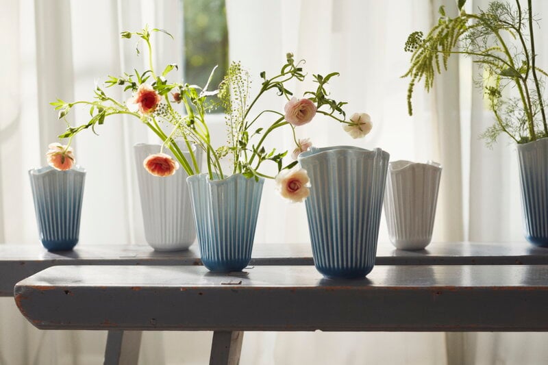 Kähler Hammershøi Unfold vase, 20,5 cm, bleu, image décorative