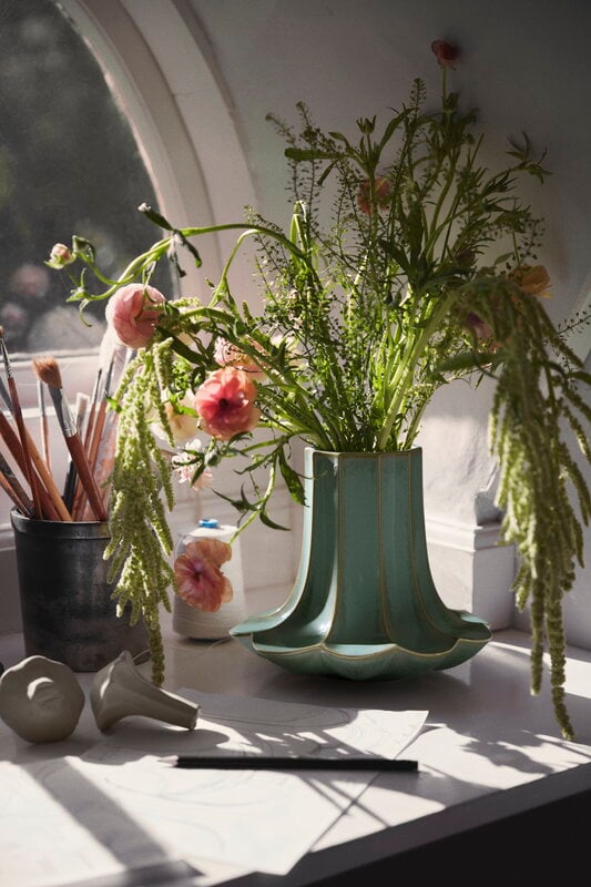 Kähler Vaso Kantarel, 20,5 cm, verde, immagine decorativa