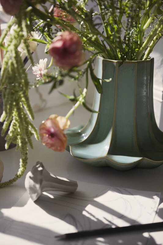 Kähler Vaso Kantarel, 20,5 cm, verde, immagine decorativa