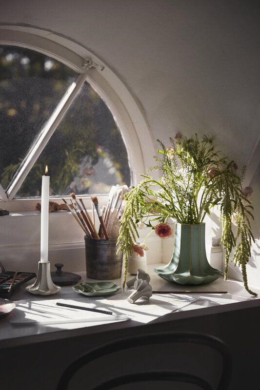 Kähler Vaso Kantarel, 20,5 cm, verde, immagine decorativa