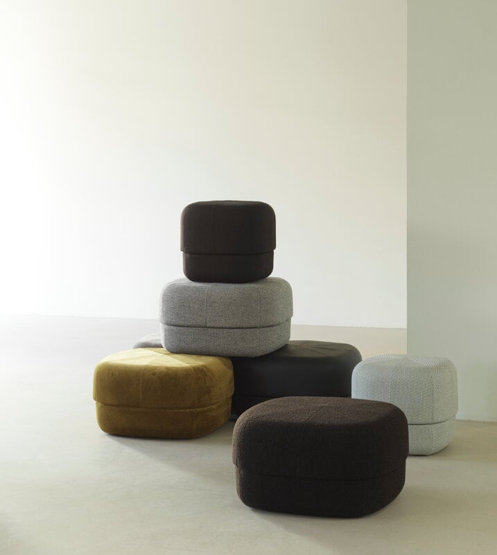 Normann Copenhagen Circus Velour pouf, large, Hallingdal 166, view 3