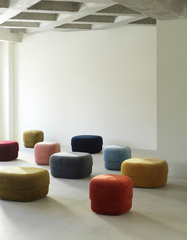 Normann Copenhagen Circus pouf, small, blush velour, view 2