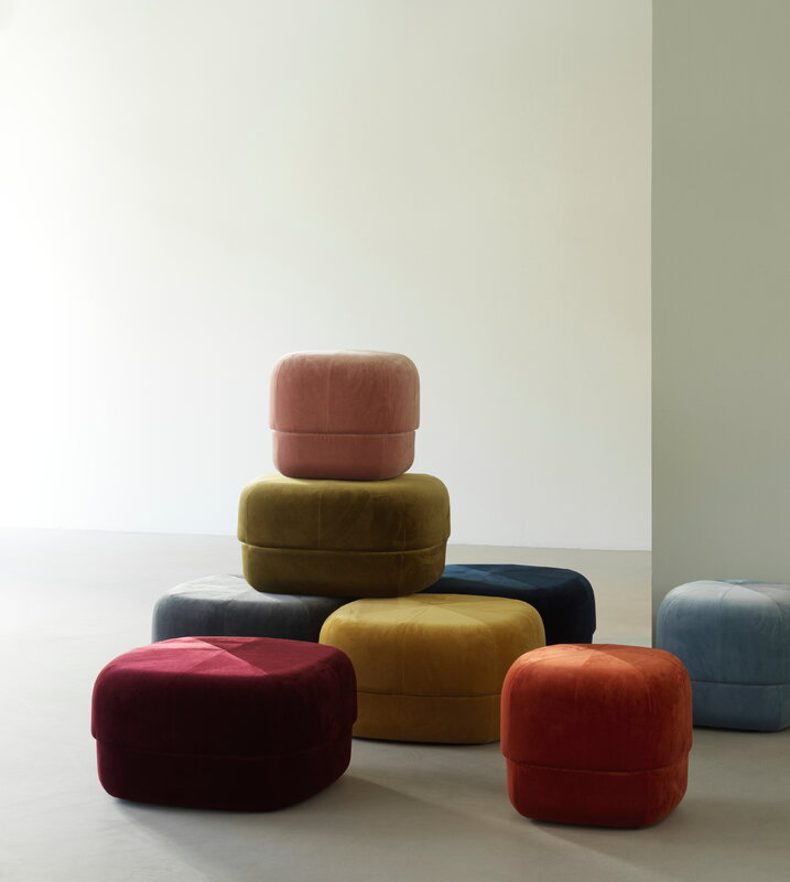 Normann Copenhagen Circus pouf, small, blush velour, view 4