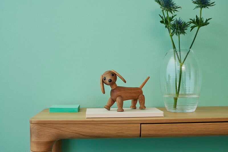 Spring Copenhagen Amigo figura pequeña de perro salchicha, imagen de decoración