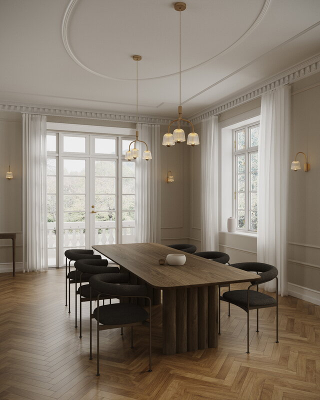 Nuura Lampada a sospensione Asteea 3, ottone satinato - vetro ondulato, immagine decorativa Nuura Lampada a sospensione Asteea 3, ottone satinato - vetro ondulato, immagine decorativa