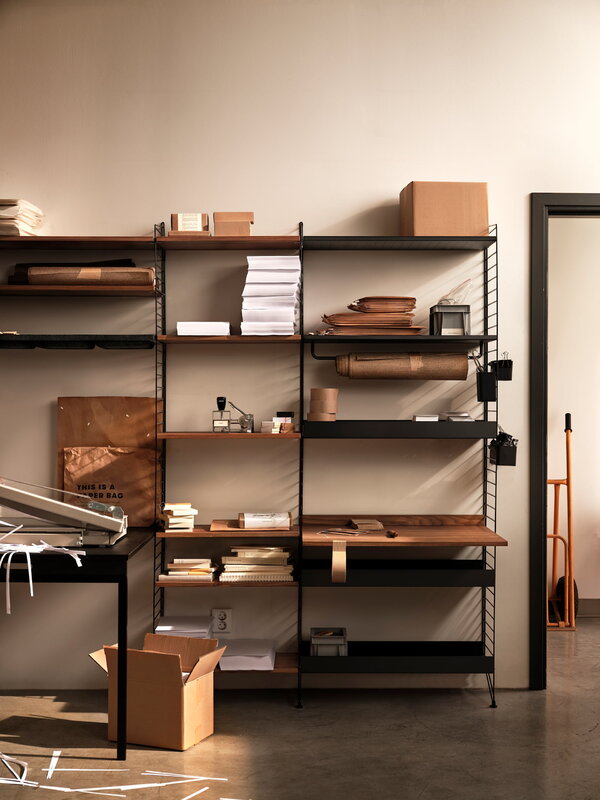 String Furniture String work desk, 78 x 58 cm, walnut, decoration image