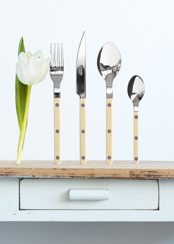Sabre Paris Bistrot Solid tea spoon, ivory, decoration image