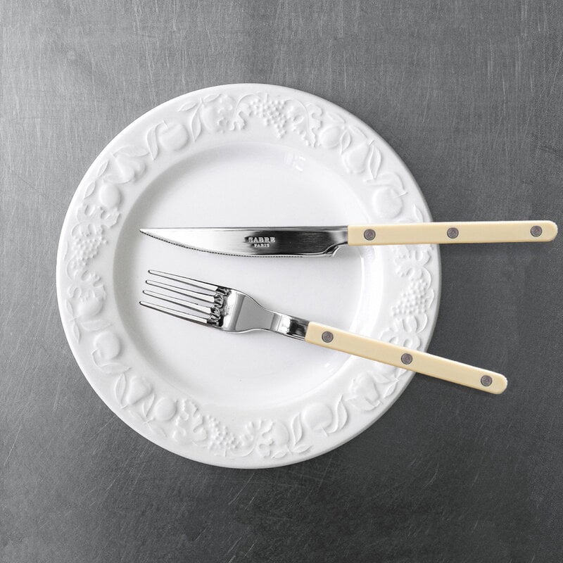 Sabre Paris Bistrot Solid dinner knife, ivory, decoration image