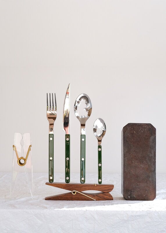 Sabre Paris Bistrot Solid tea spoon, green, decoration image