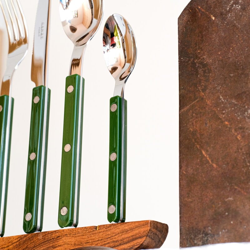 Sabre Paris Bistrot Solid tea spoon, green, decoration image