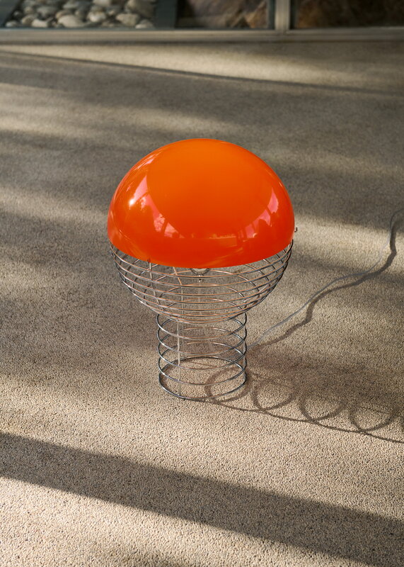 Verpan Lampada da tavolo Wire, 40 cm, cromo - arancione, immagine decorativa