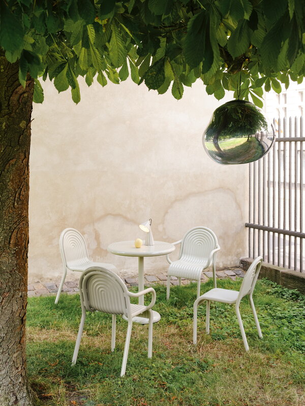 Tom Dixon Groove small round table, putty, decoration image